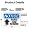Signmission Parts And Service (Up Arrow), 14 in W x Rectangle, Plastic OS-2PACK-NS-P-1014-L-17137 - alternate 2